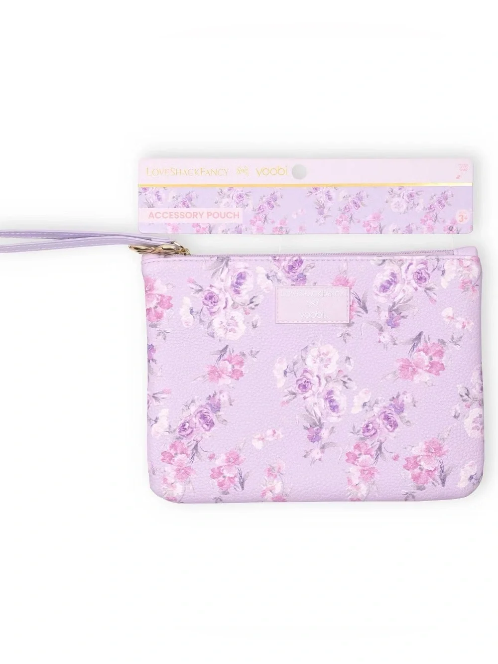 Love Shack Fancy x Target Yoobi  Happy Thoughts Purple Zip Pencil Case Hibiscus